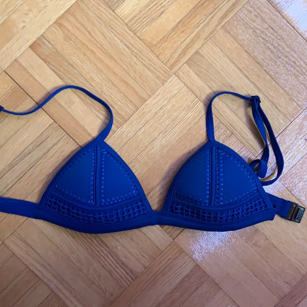 blue triangl bikini top